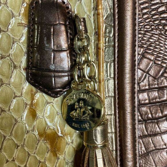 #165 BRAHMIN Champagne & Bronze Bag - Picture 9 of 13